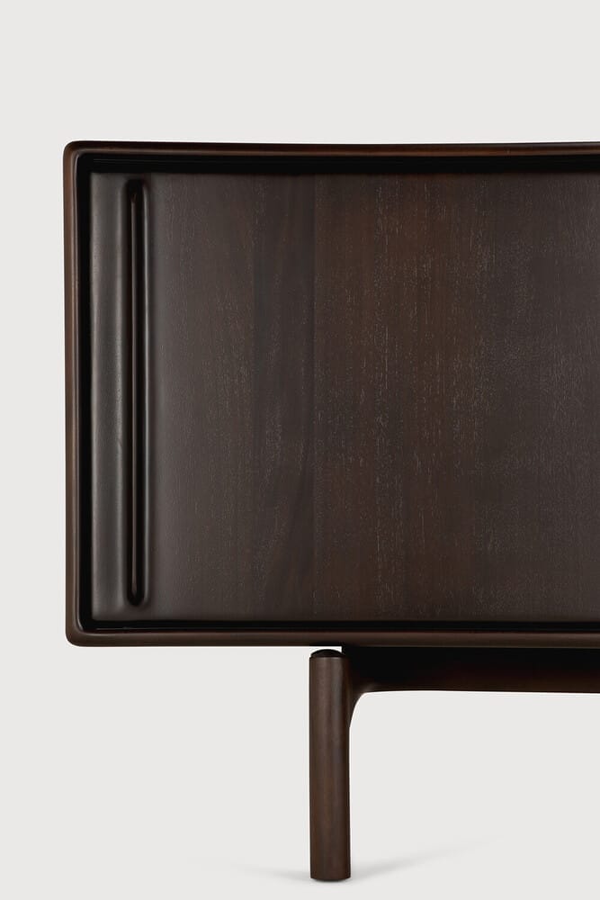 Flow sideboard - varnished mahogany - rose brown - 2 sliding doors 224 x 45 x 82cm
