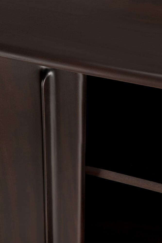 Flow sideboard - varnished mahogany - rose brown - 2 sliding doors 224 x 45 x 82cm