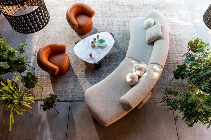 Gogan Composition Sofa CC3Dx and CC3S, Cat S, Milky, W365 x D148 cm