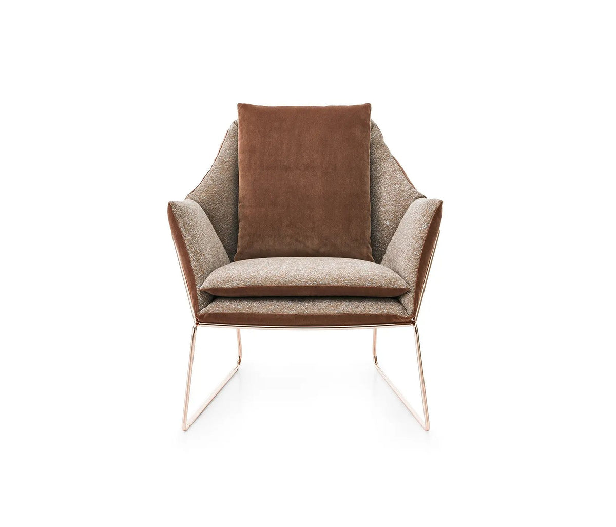 New York Armchair, Black Nickel, Leather/Pelle Ocean Col.14