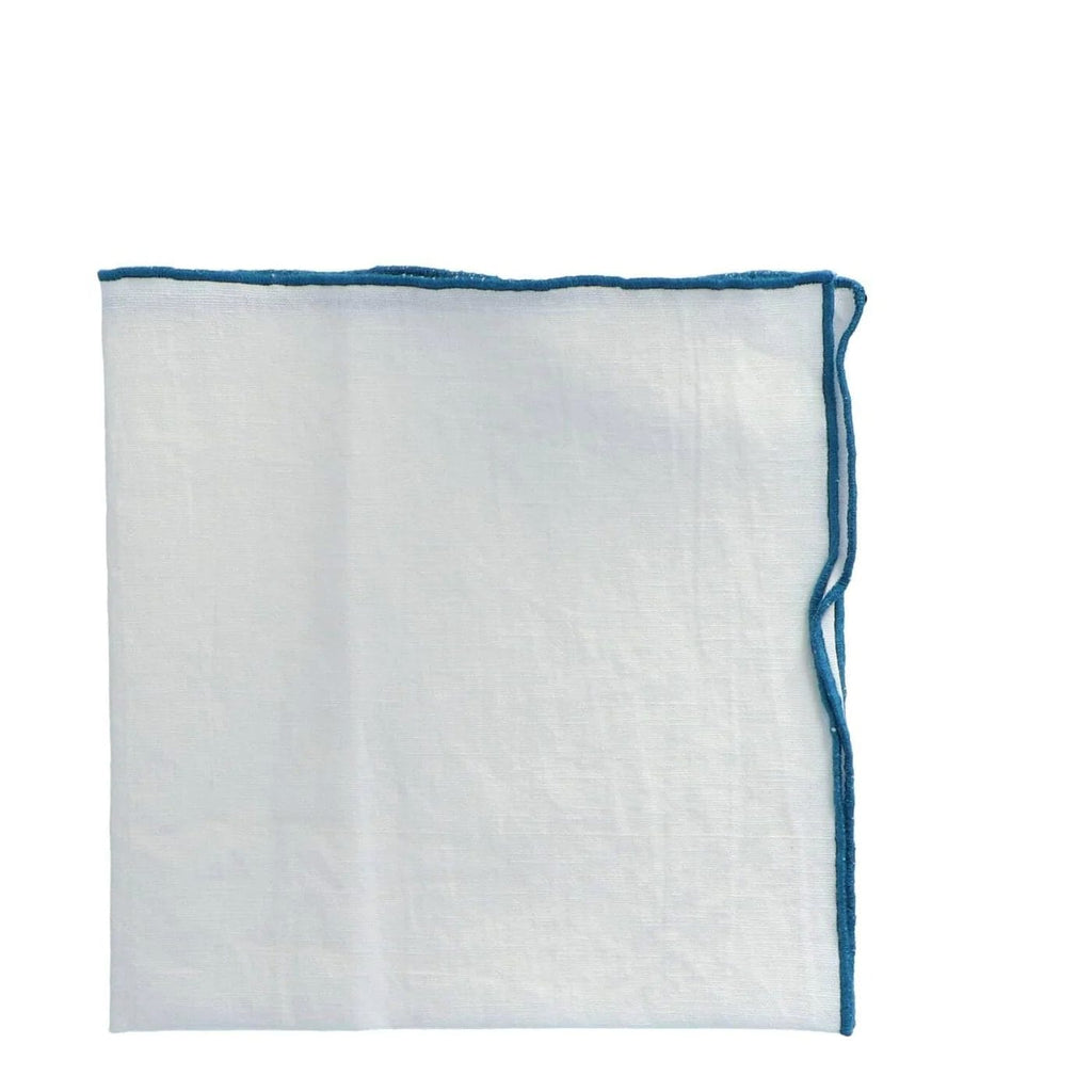 Toile Mimi Napkins, Blanc/Bourdon Canard, 45 x 45 cm
