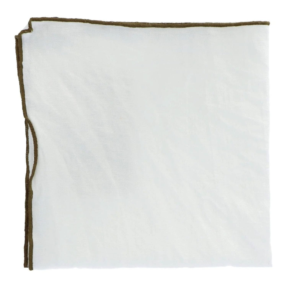 Toile Mimi Placemats, Blanc/Bourdon Kaki, 35 x 50 cm