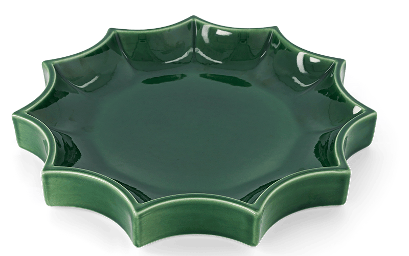 Tasca Large green ceramic pocket emptier Ø34 cm