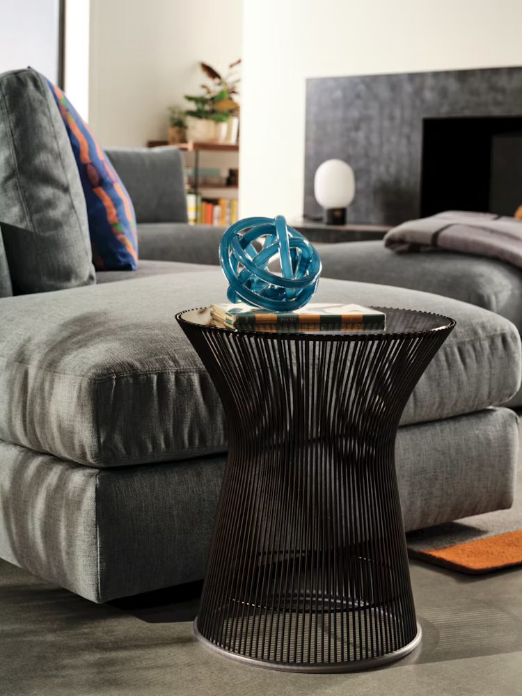 Platner Table, Bronze Glass Ø40 cm
