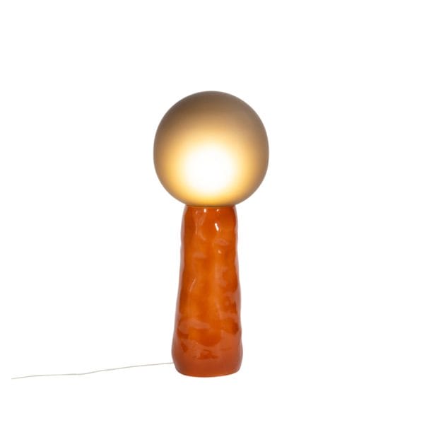 Kokeshi Small Light, Terracotta, Grey Glass Ø30cm
