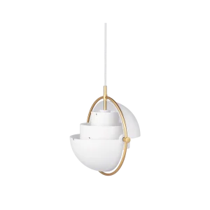 Multi-Lite Pendant Small, Shade: White Semi Matt, Base: Brass - Image 2