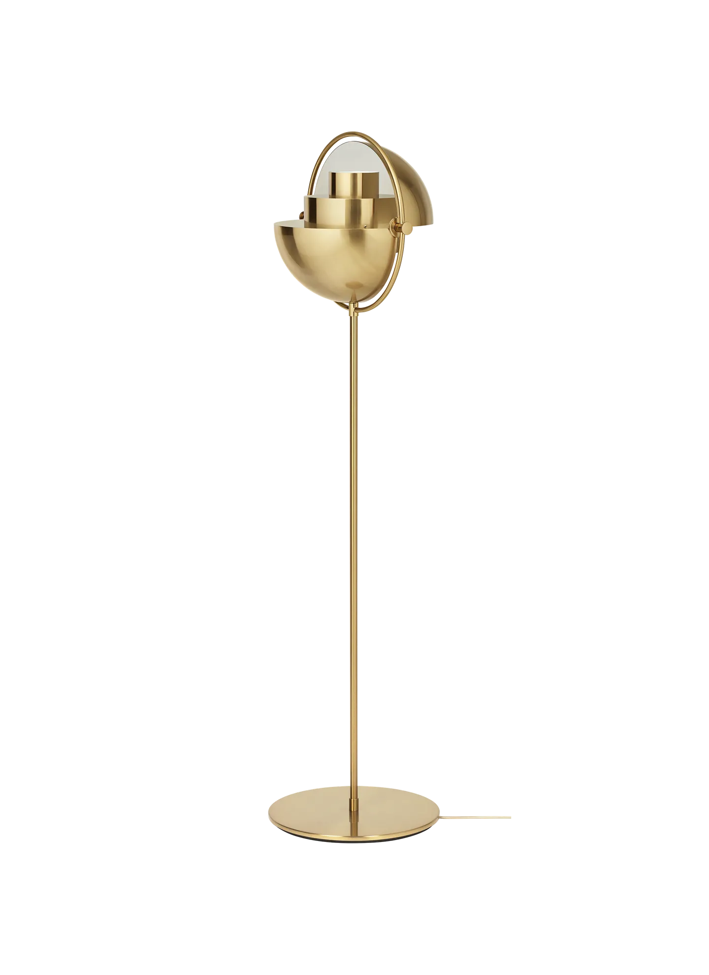 Multi-Lite Floor Lamp, UK, Base: Brass, Shade: Shiny Brass