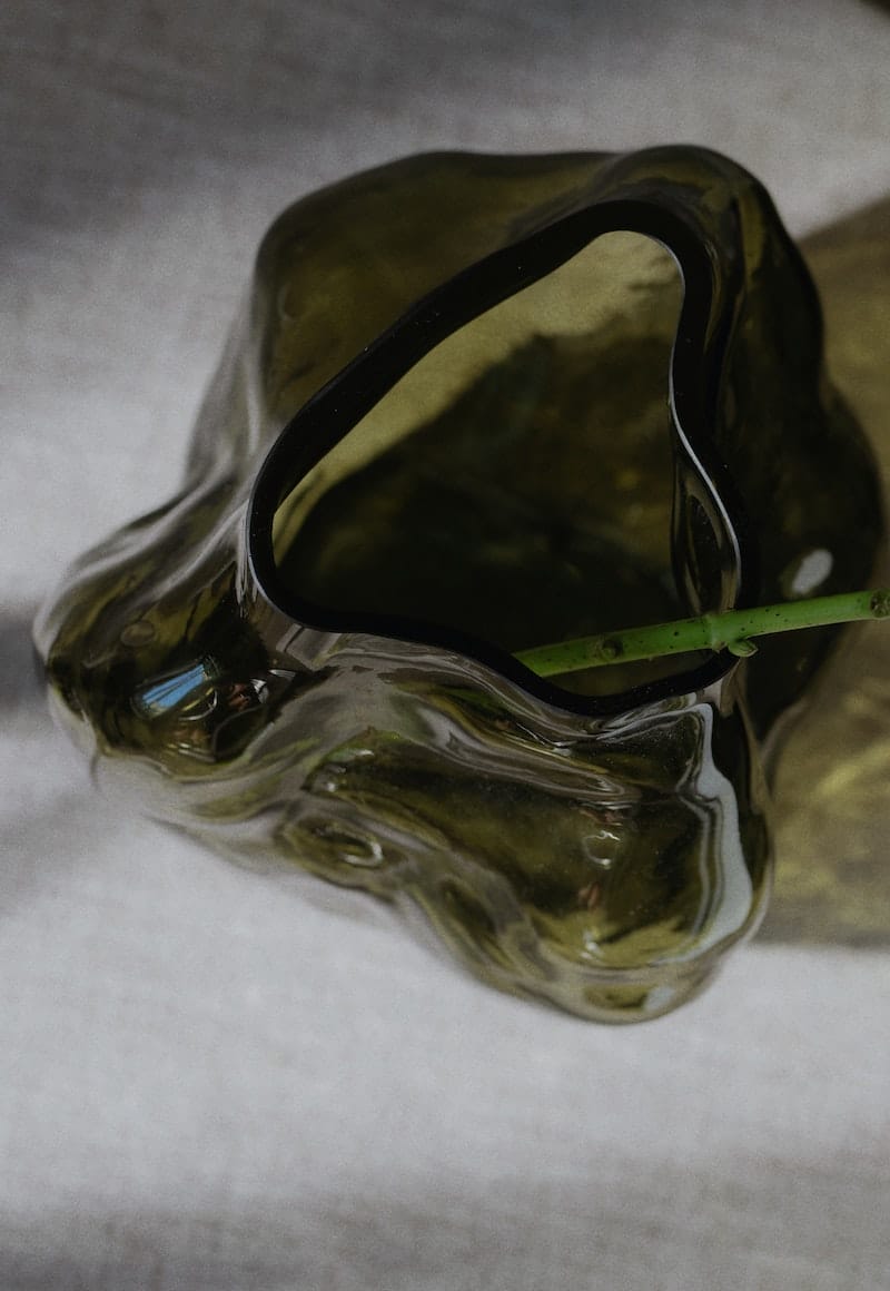 Blæhr vase, smoked green glass