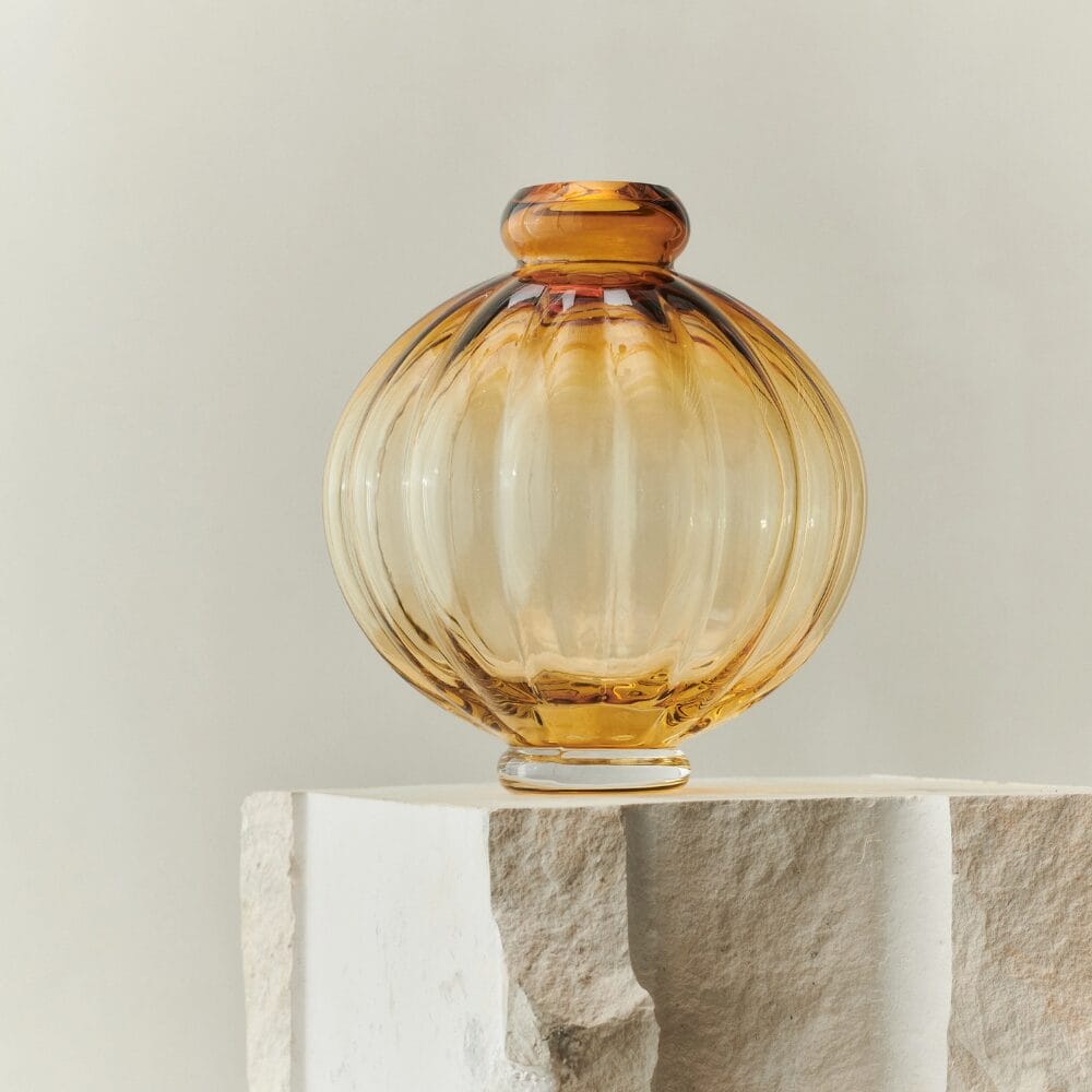 Balloon Vase #01, Glass, Amber