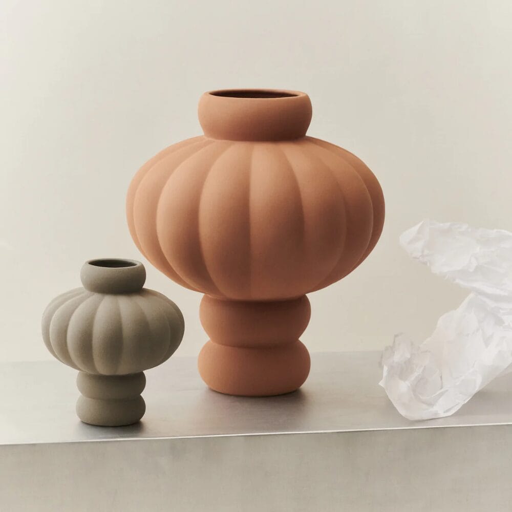 Balloon Vase #02, Ceramic, Sanded Grey