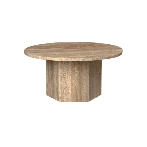 Epic Coffee Table - Warm Taupe Travertine, Round, Ø80 cm