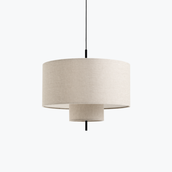 Margin Pendant Lamp Beige w. Black Fitting Ø70 cm