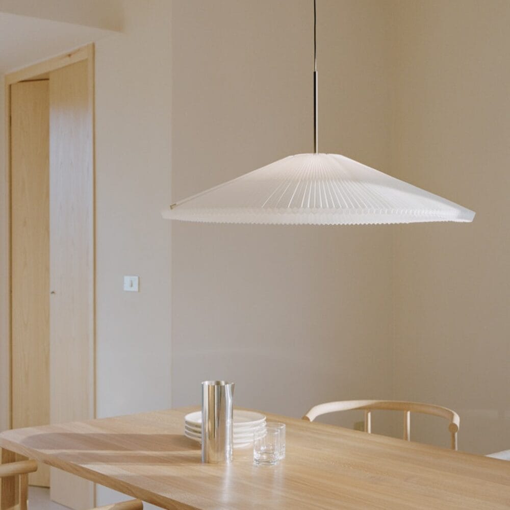 Nebra Pendant Lamp, Large, White, Adjustable shade Ø 50 - Ø 90 cm