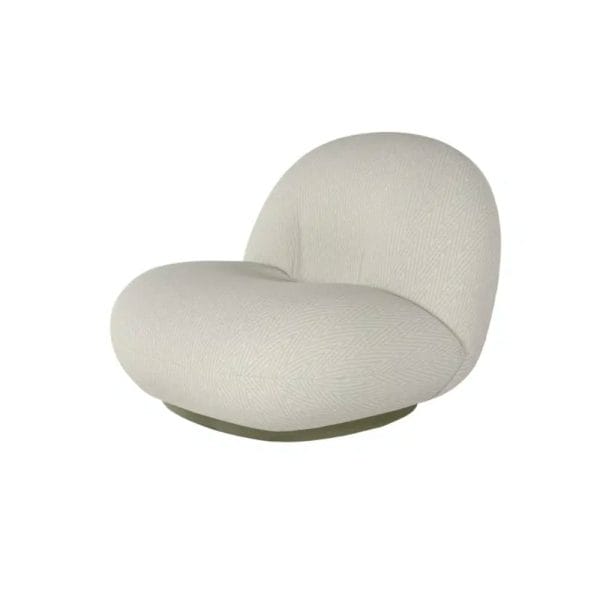 Pacha Outdoor Lounge Chair, Fully Upholstered, Swivel, Group. D, Chevron Outdoor FR, Dedar (002, Standard), Base Moss Gray