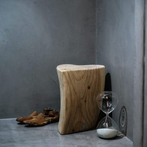 One Love Stool, Cedar Wood A7, L34 x P41 x H43.5 cm - Image 2