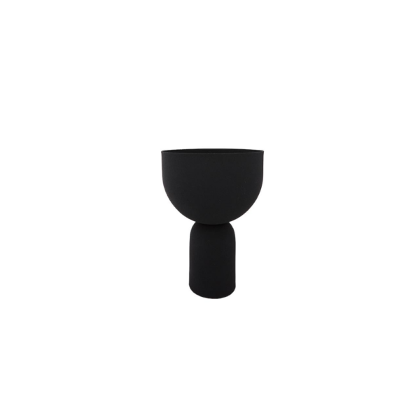 Torus Flowerpot, Black/Black, Ø17 cm