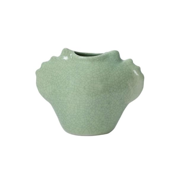 Virgile Vase, Vert, 17 x 10 x H14 cm