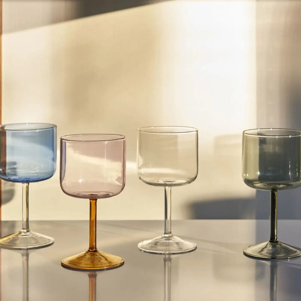 Tint Wine Glass-Set of 2-Grey 2 pcs=1 box