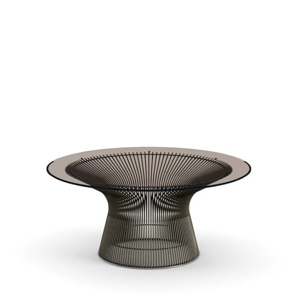 Platner Side Table, Bronze, Bronze Glass, Ø91.5 cm