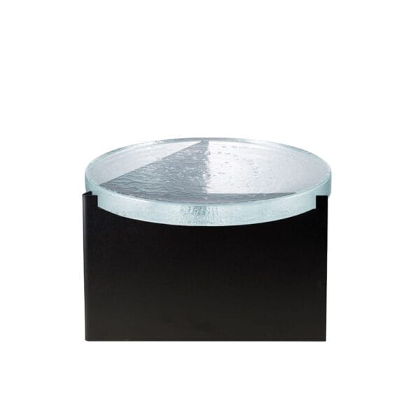 Alwa One Side Coffee Table, Glass Transparent Base Black