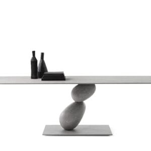 Matera Rectangular Table, With Metal Structure And MDF Top - Image 2