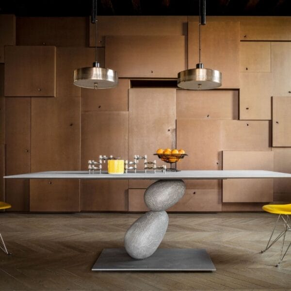 Matera Rectangular Table, With Metal Structure And MDF Top